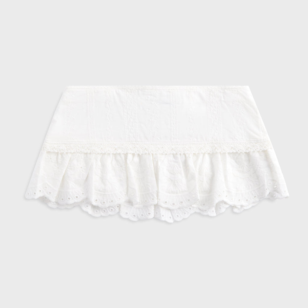 GUIZIO Aylin Mini Skirt - White