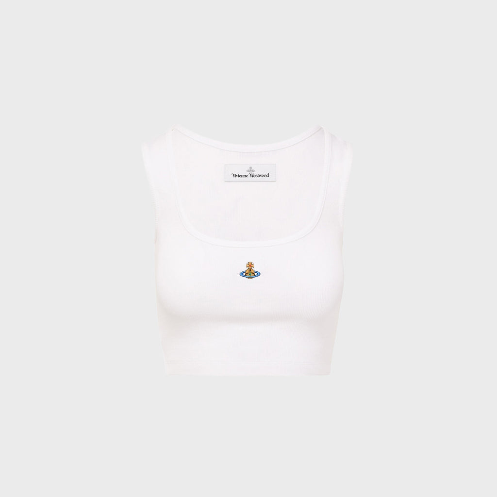 Vivienne Westwood Cropped Rib Vest - White