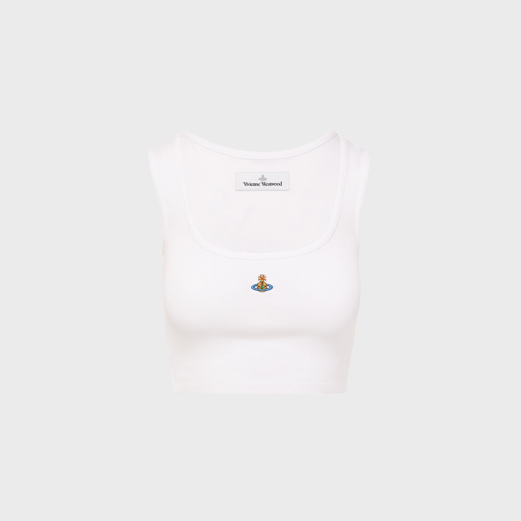 Vivienne Westwood Cropped Rib Vest - White