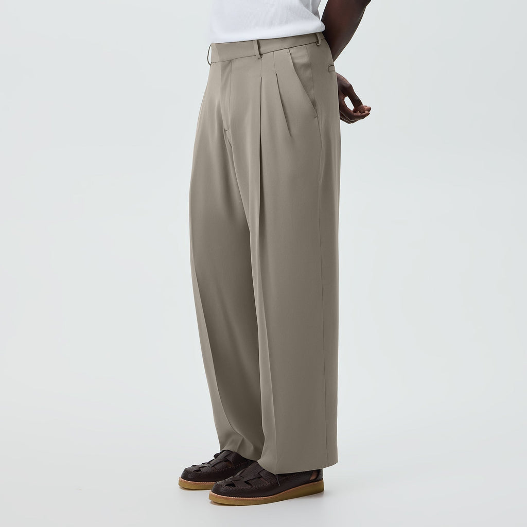 Kith Double Crepe Lambert Pleated Trouser - Astro