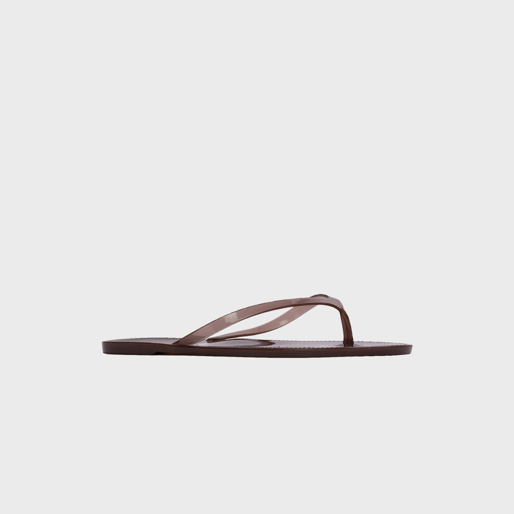 Black Suede Studio Crystal Sandal - Chestnut PVC