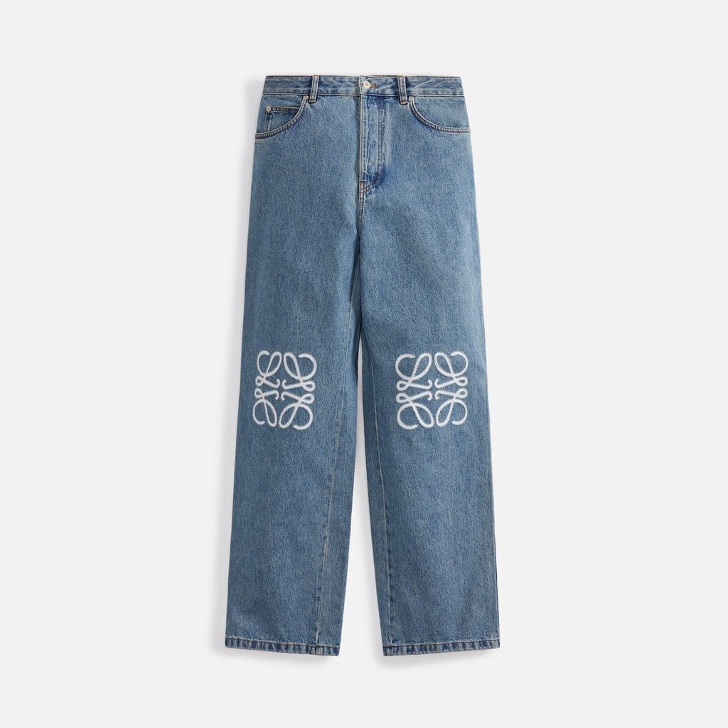 Loewe Anagram Baggy Trousers - Mid Blue Denim