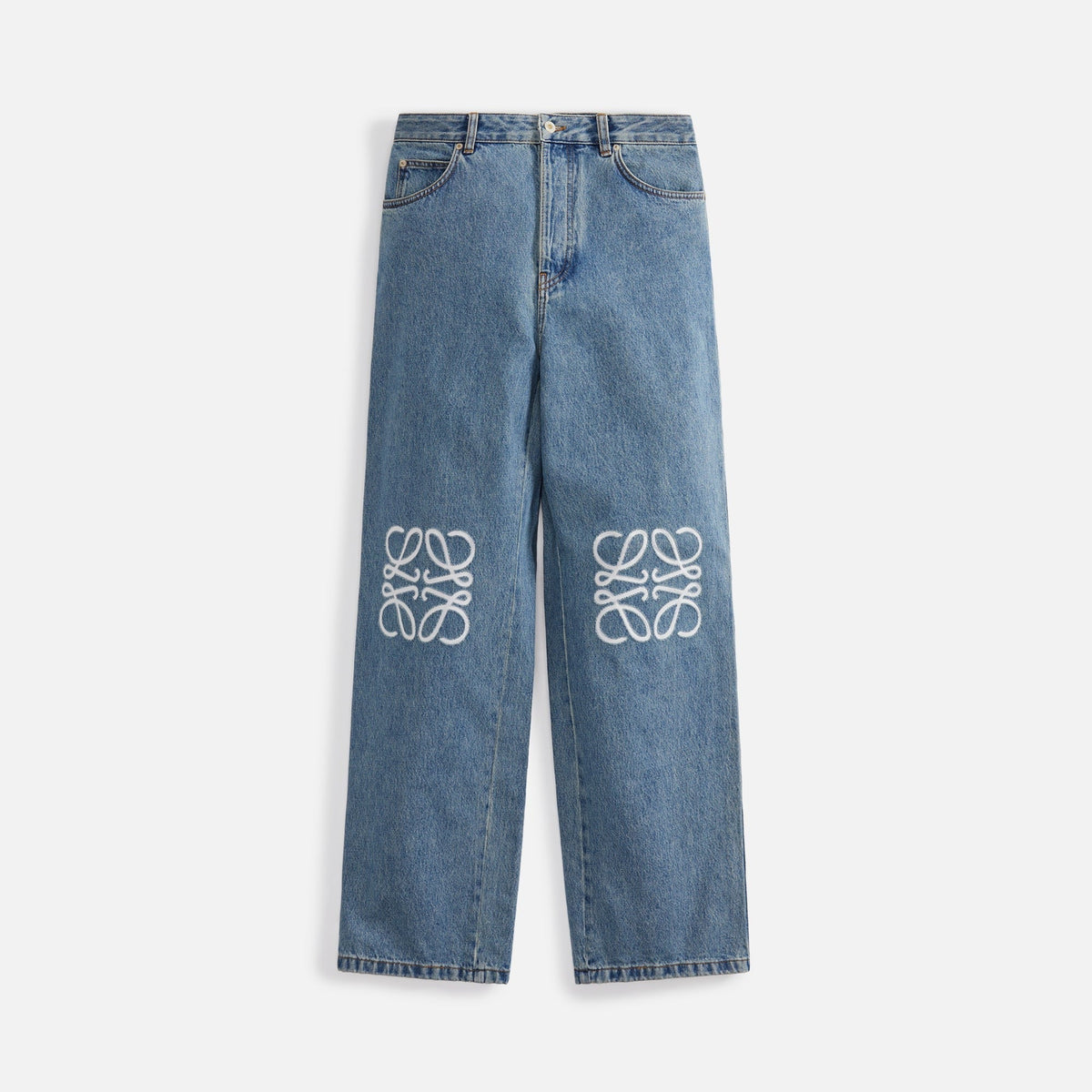 Loewe Anagram Baggy Trousers - Mid Blue Denim