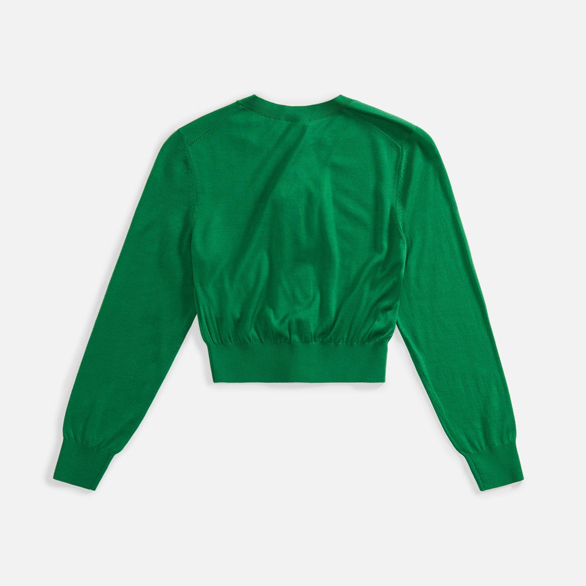 Alexander Wang Superfine Cropped Crewneck Cardi - Fern