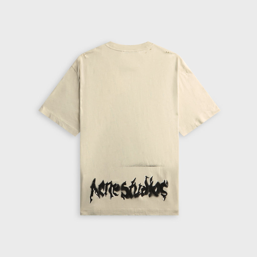 Acne Studios Gothic Logo Tee - Dusty White