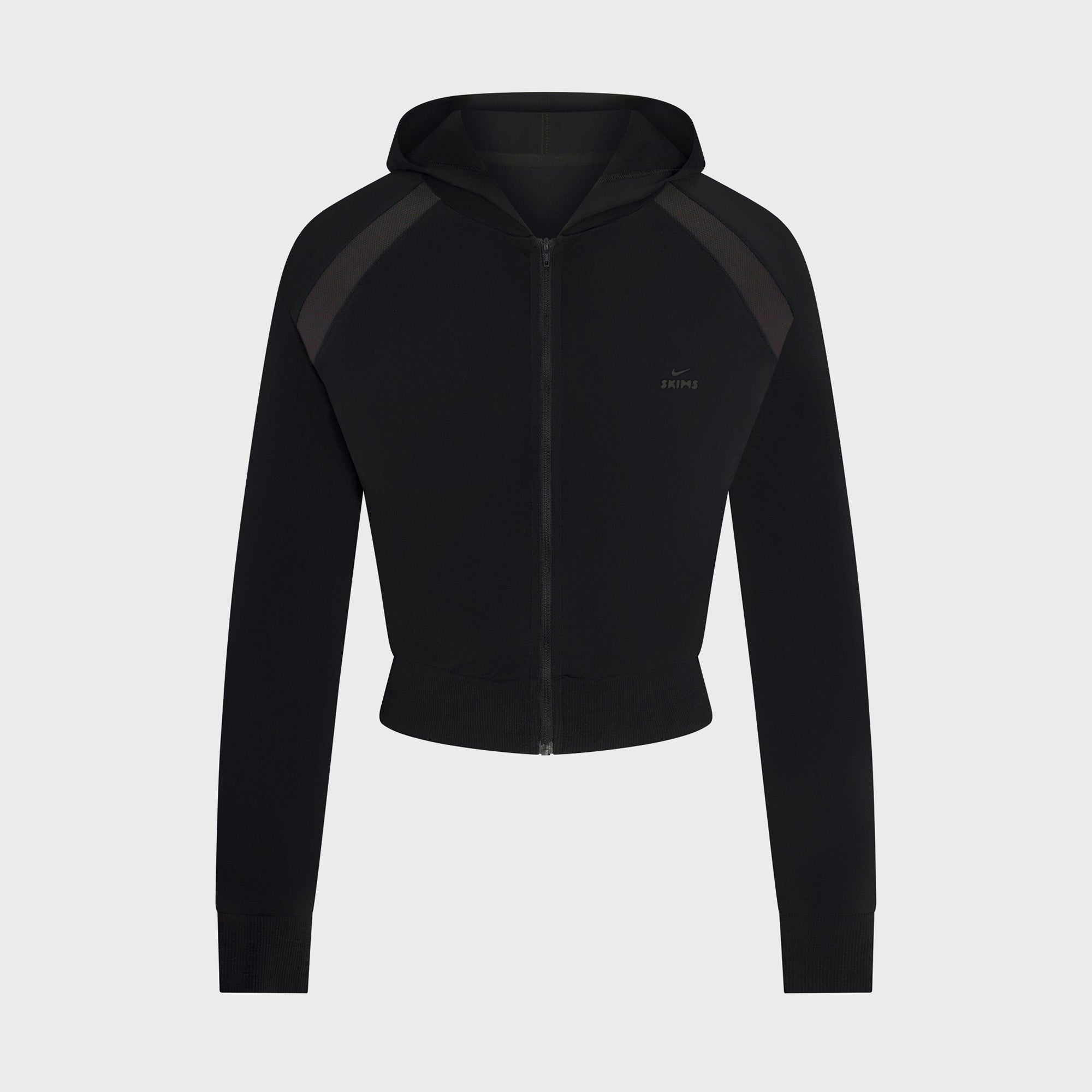 NikeSKIMS Stretch Knit Shrunken Zip Hoodie - Obsidian