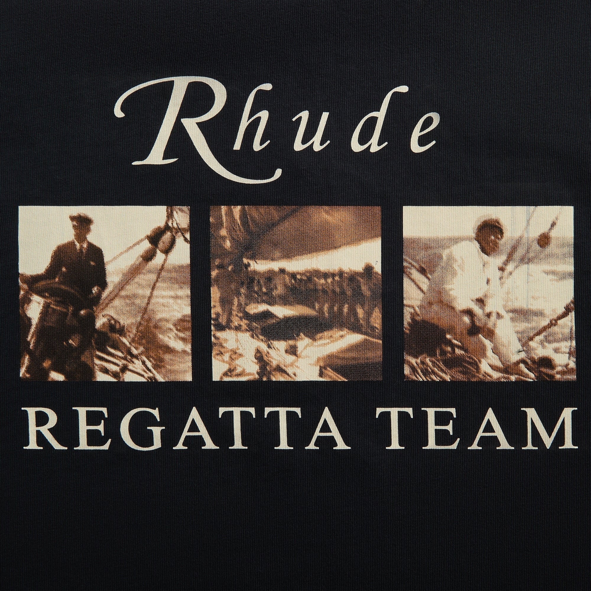 Rhude Usvi Regatta Tour Tee - Vintage Black / White / Red