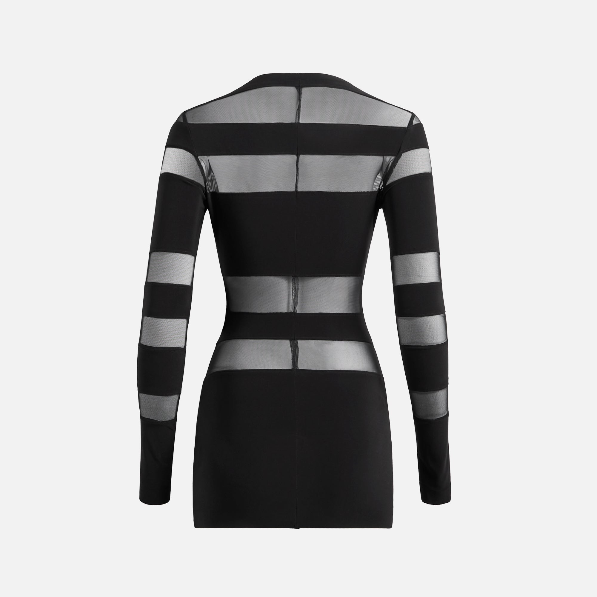 Norma Kamali Spliced Long Sleeve Pickleball Dress - Black