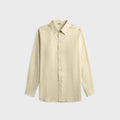 Auralee Striped Wool-Poplin Shirt - Ivory