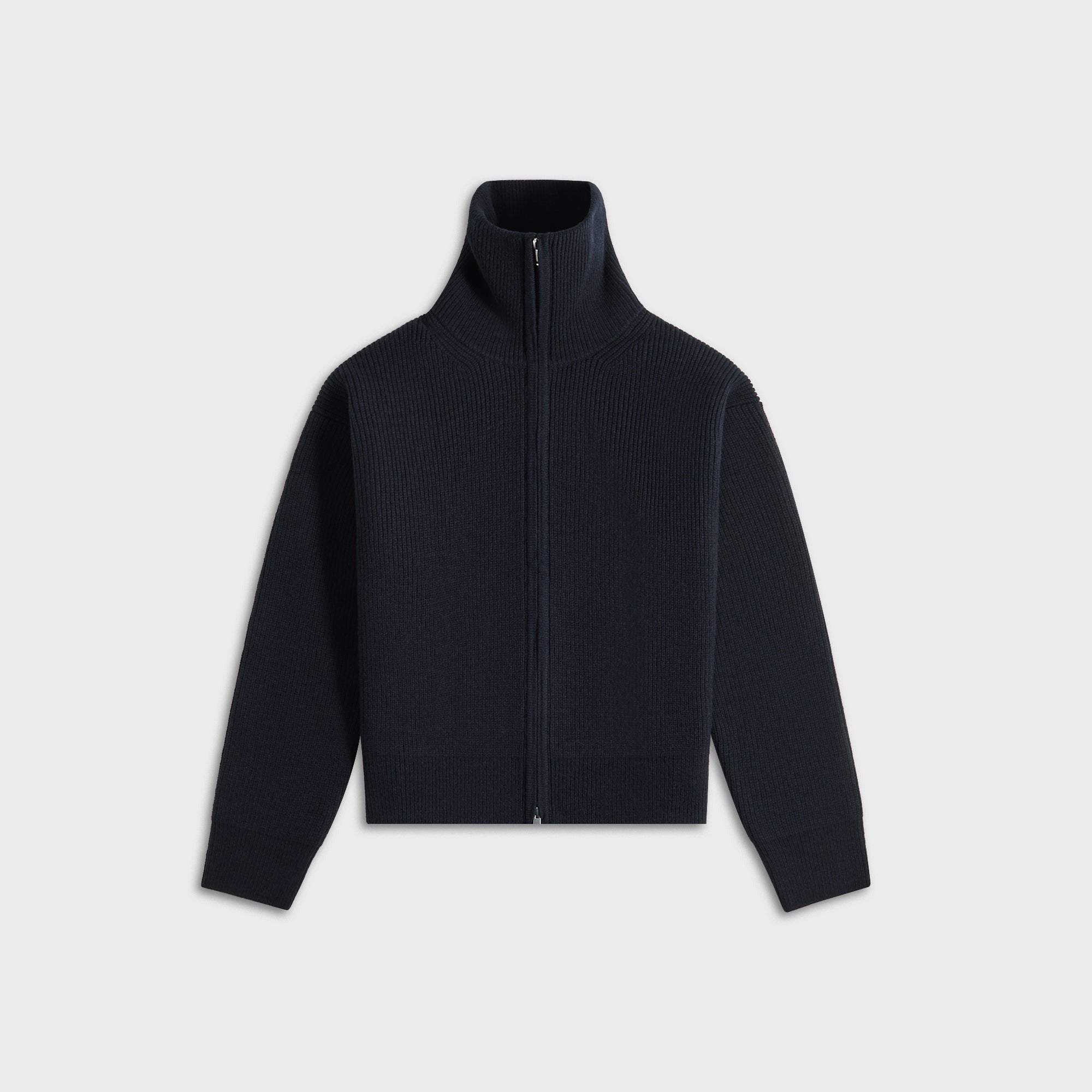Studio Nicholson Rib Zip Through Jumper - Nautical Black