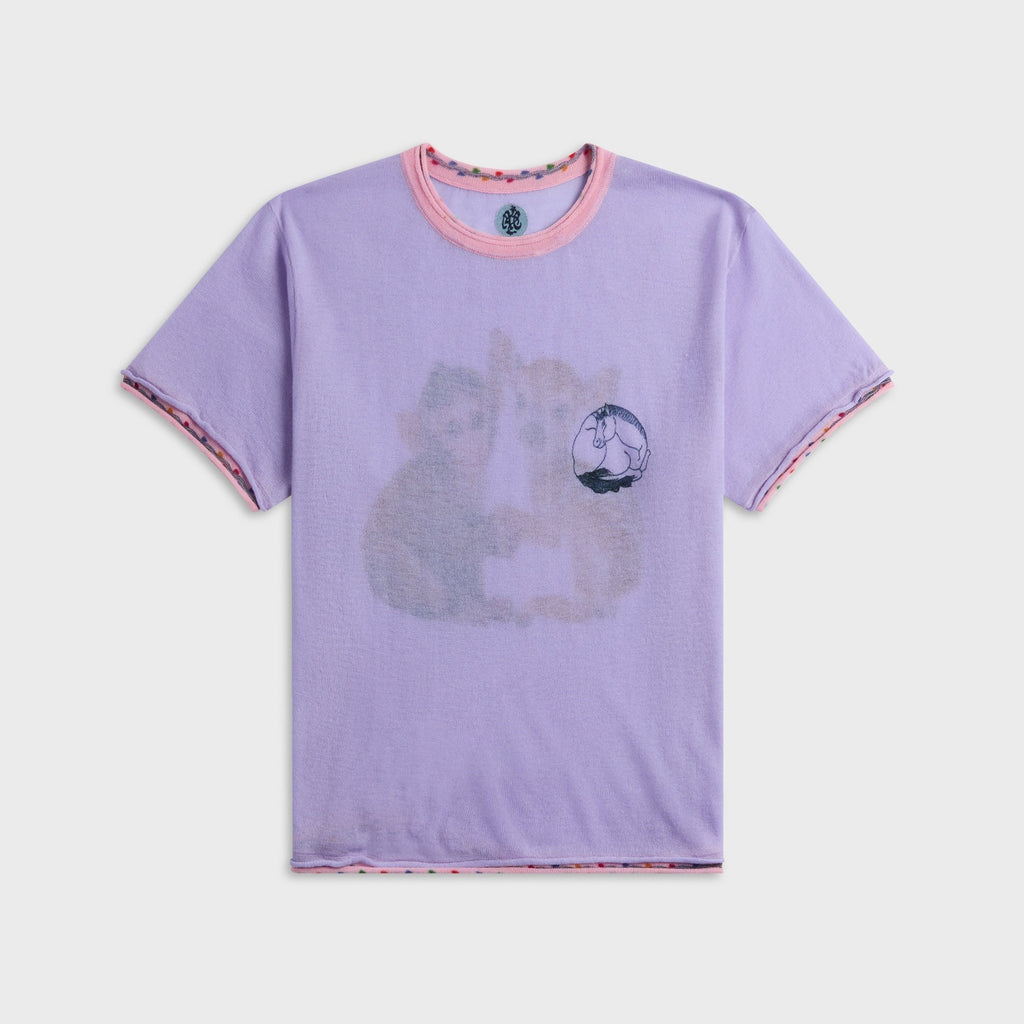 Adrian Cashmere Symbiosis Tee - Purple