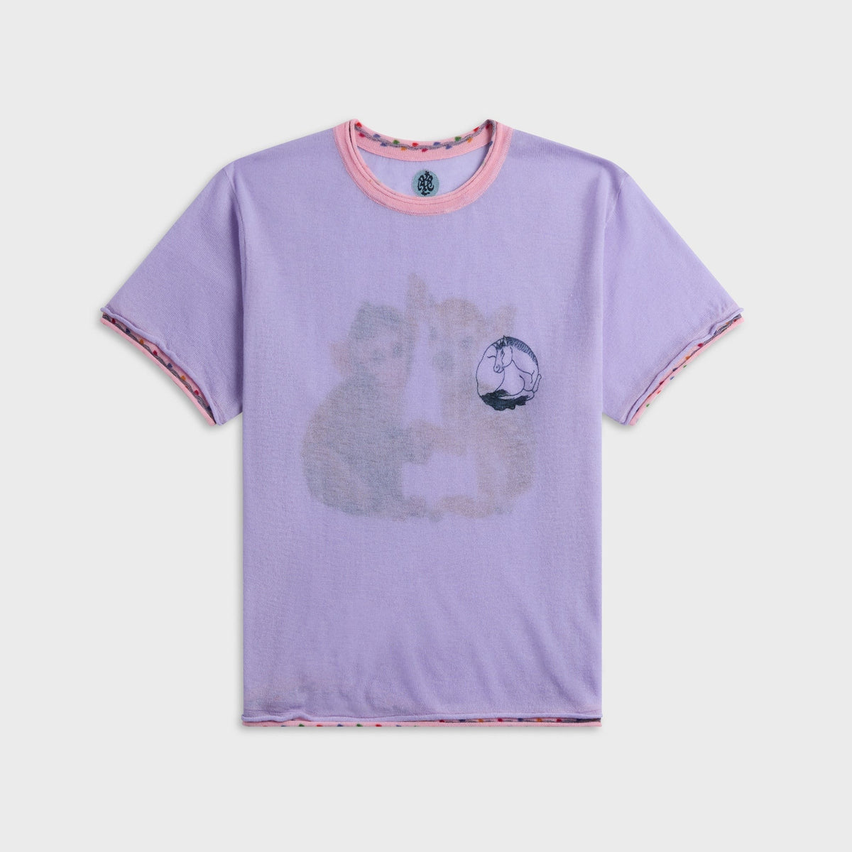 Adrian Cashmere Symbiosis Tee - Purple