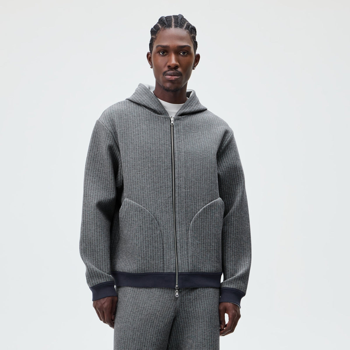 &Kin Reversible Double Face Williams V Hoodie - Nocturnal