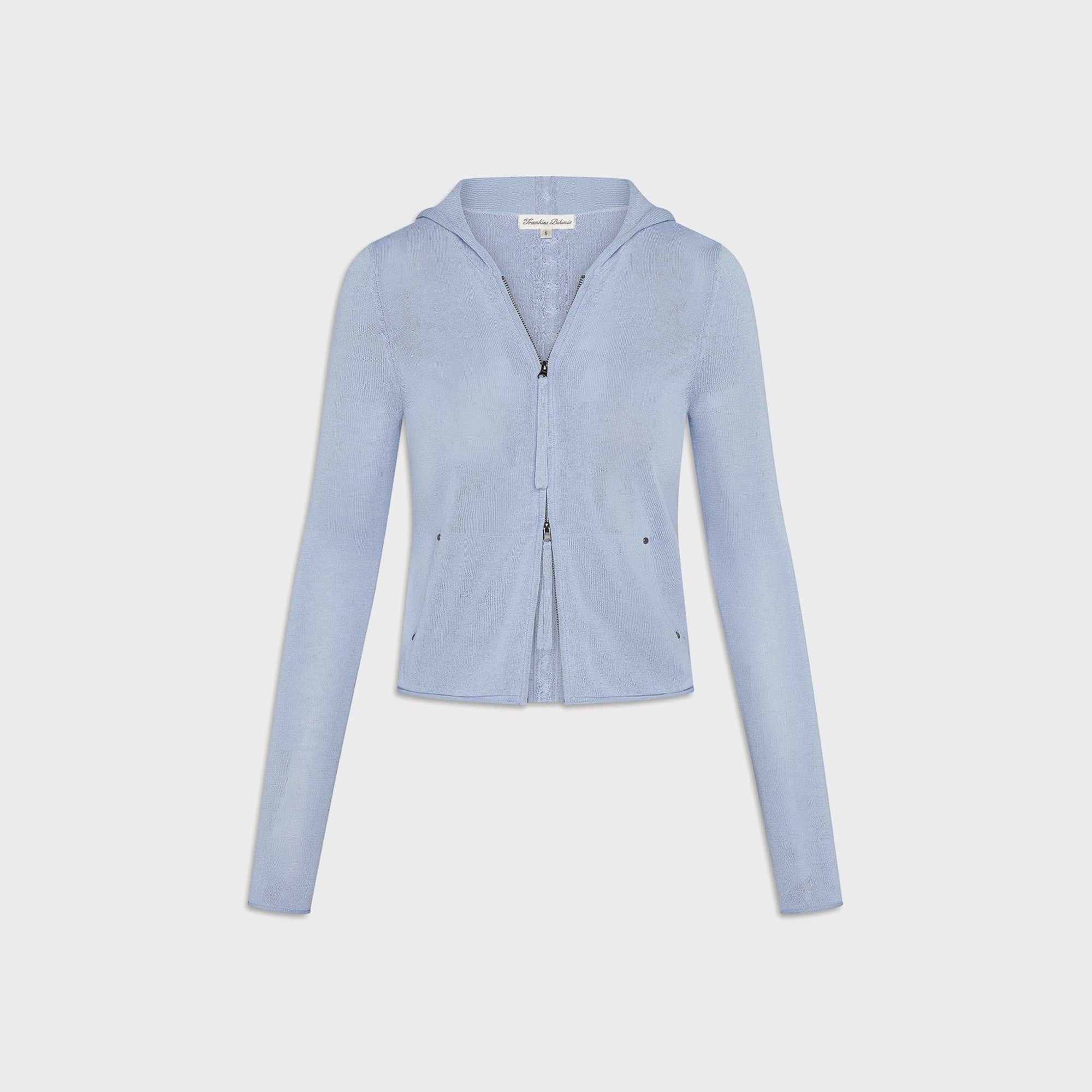 Frankies Bikinis Atlas Zip Up Knit Hoodie - Sleepy Spring