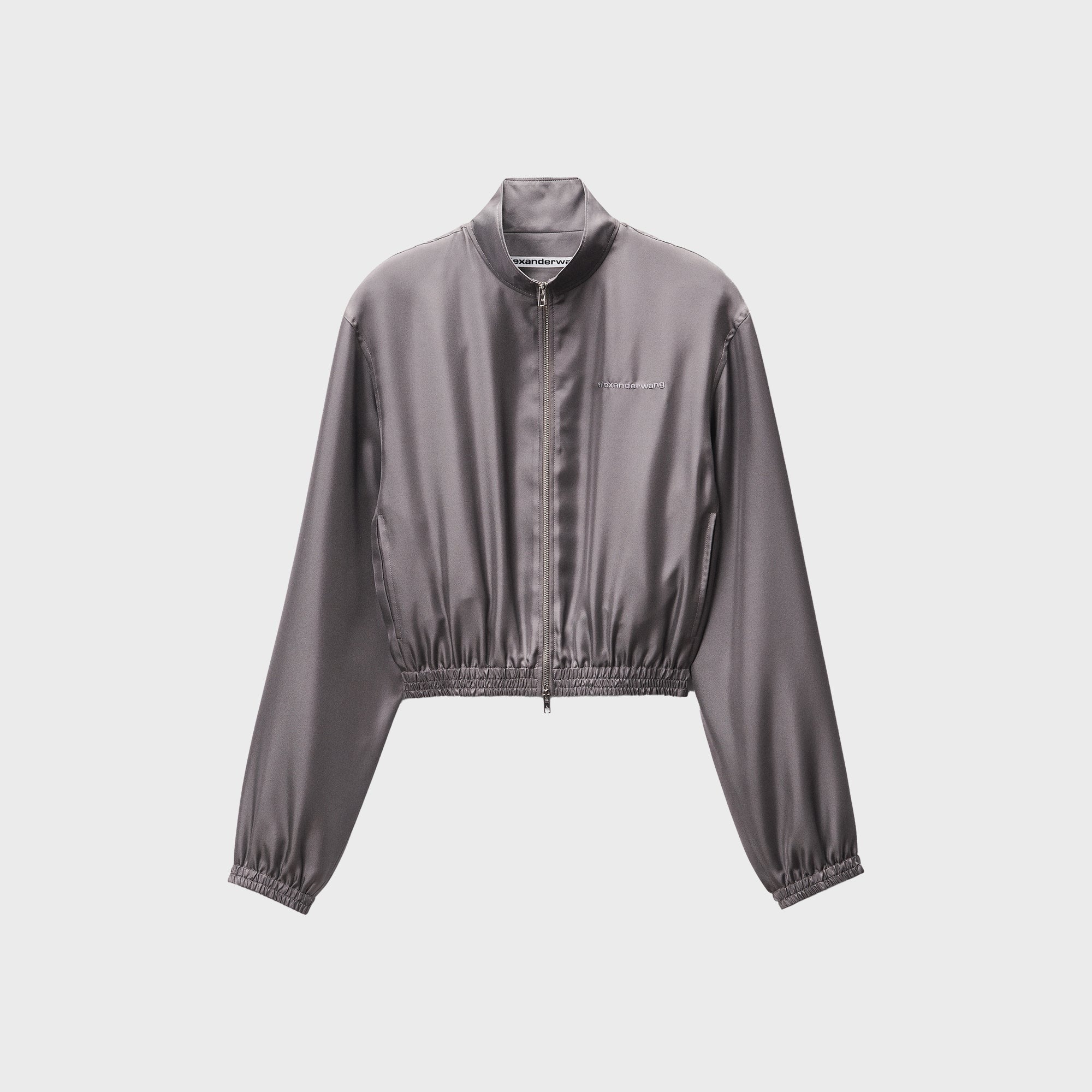 Alexander Wang Cropped Track Jacket - Steel Grey