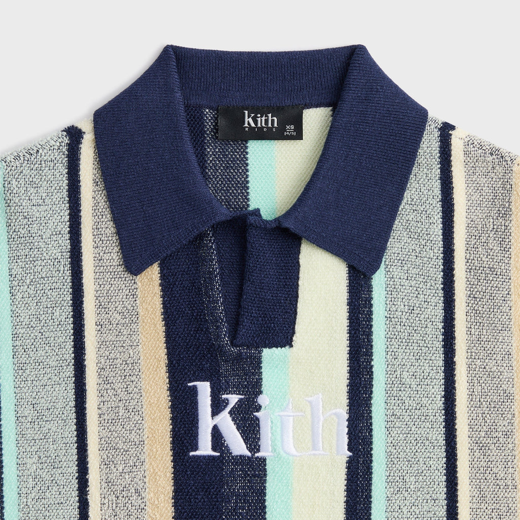 Kith Kids Striped Nelson Short Sleeve - Mykonos