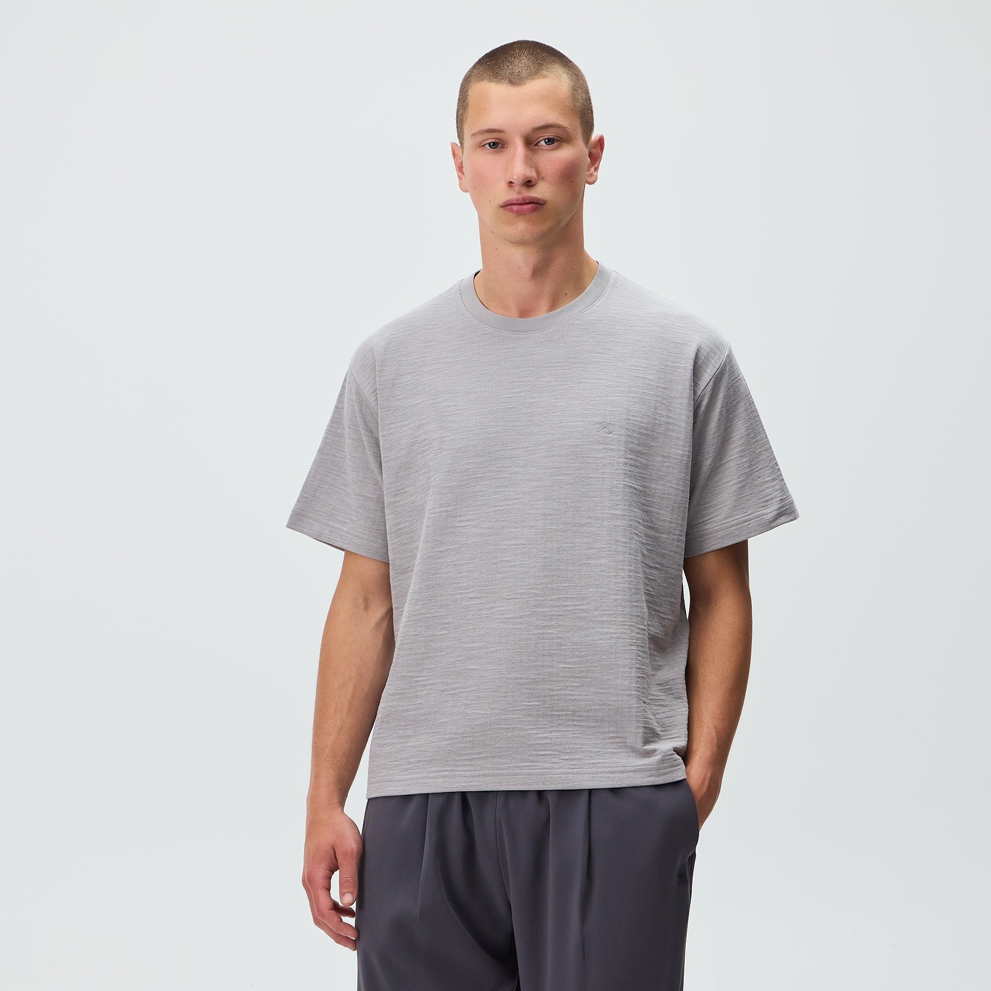 Kith Double Face Jersey Alex II Boxy Tee - Icelandic