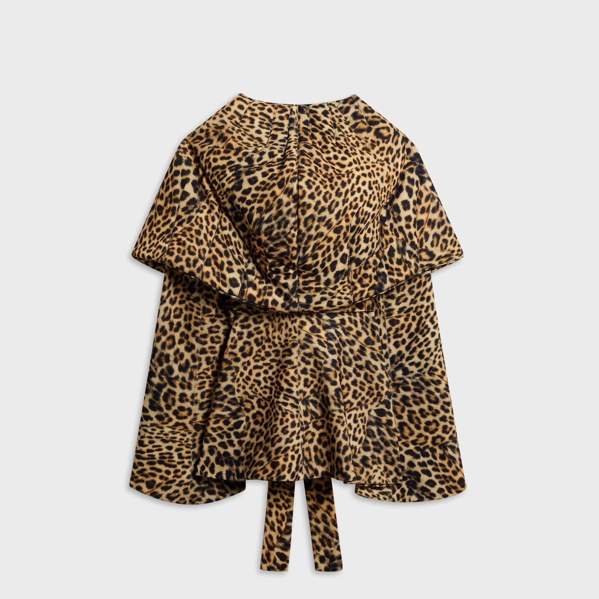 Norma Kamali Shawl Collar Peplum Jacket - Cheetah Patch