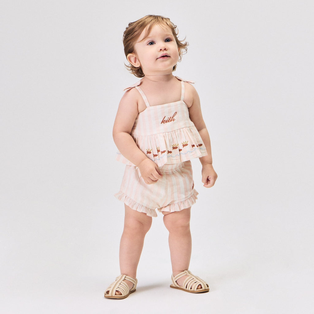 Kith Baby Embroidered Peplum Short Set - Sahara