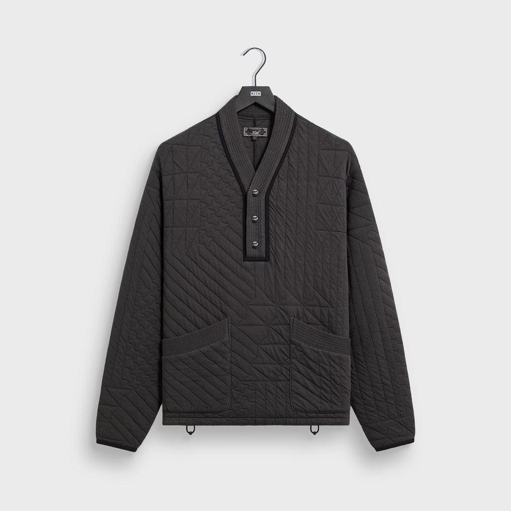 Kith Quilted Interlock Denis Pullover - Carbon