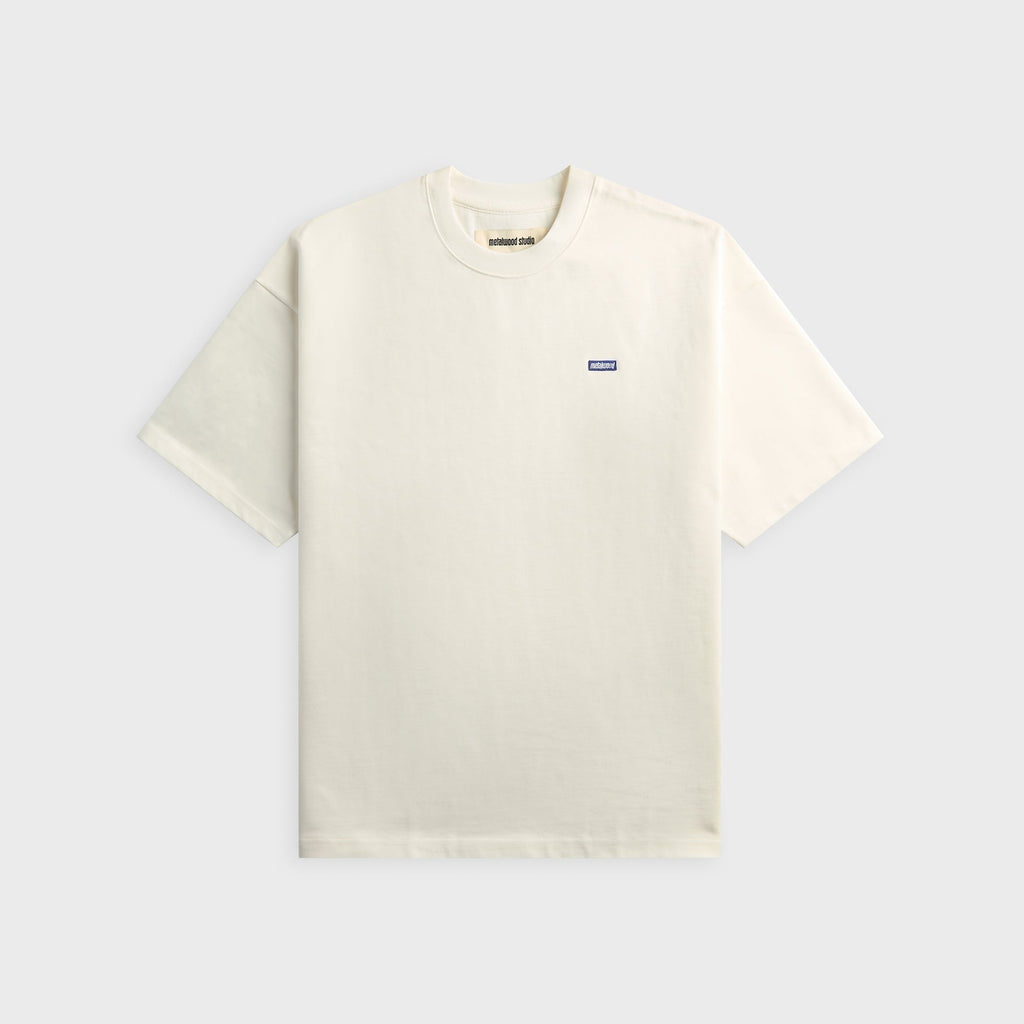 Metalwood Heavyweight Mini Metal Logo Tee - White