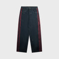 NAHMIAS Baggy Fit Destroyed Denim Track Jean - Dark indigo Wash Denim