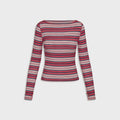 Frankies Bikinis x Jennie Sophie Lightweight Jersey Long Sleeve - Sunset Stripe