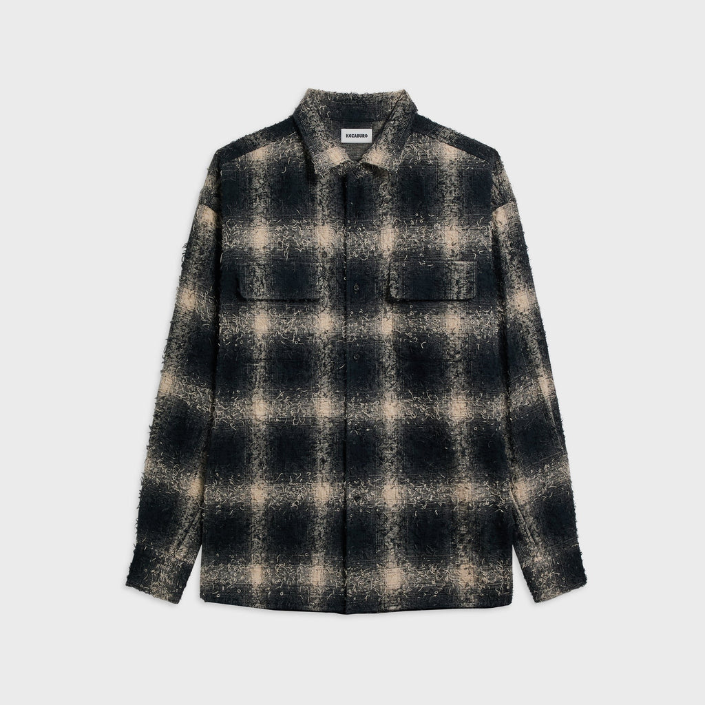 KOZABURO Boxy Fit Flap Pocket Shirt - Black