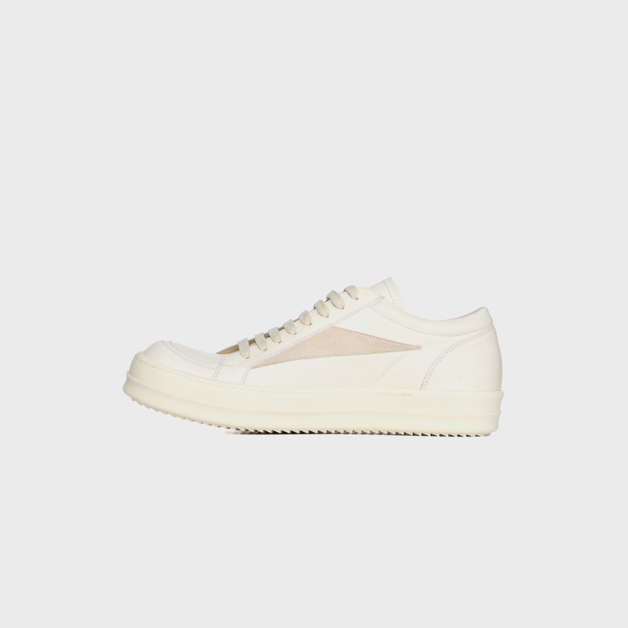 Rick Owens Scarpe In Pelle Vintage Sneaks - Milk / Milk / Milk