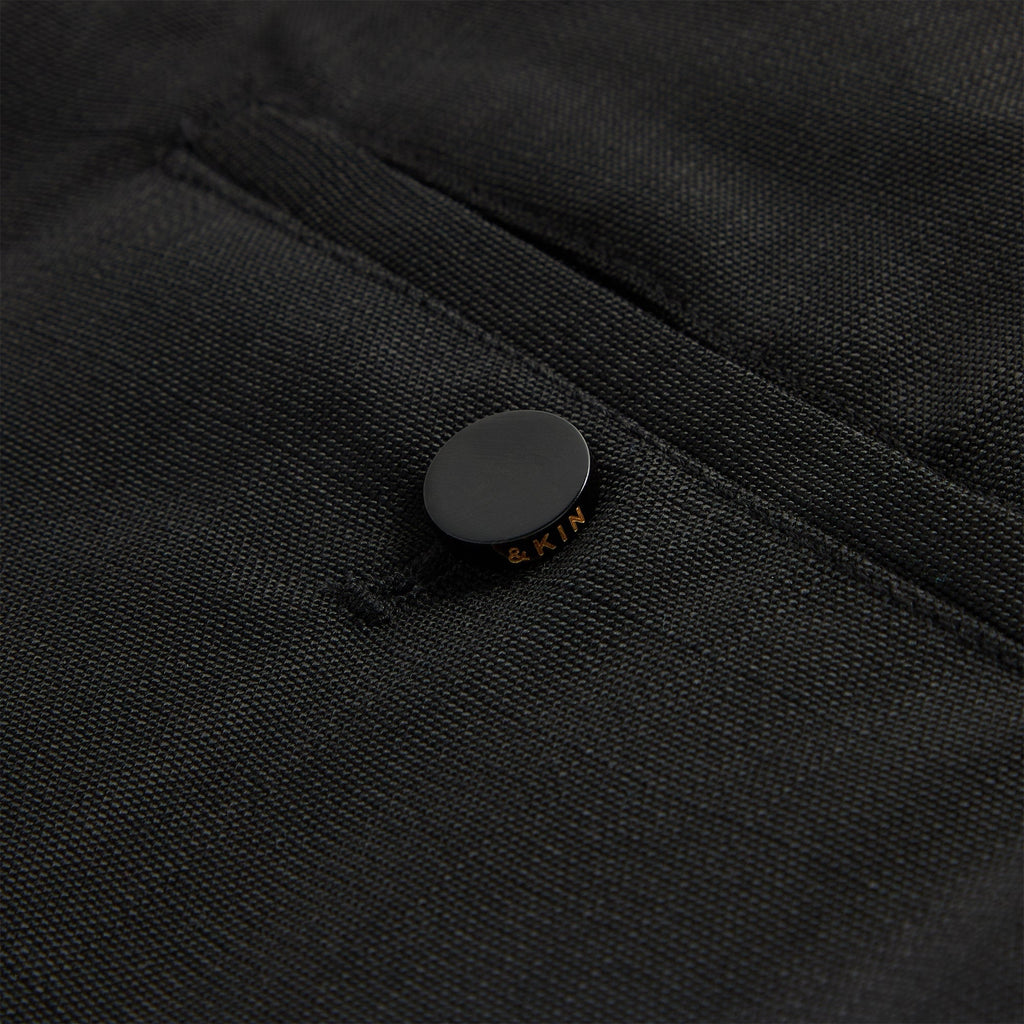 &Kin Textured Viscose Conley Cargo Short - Black