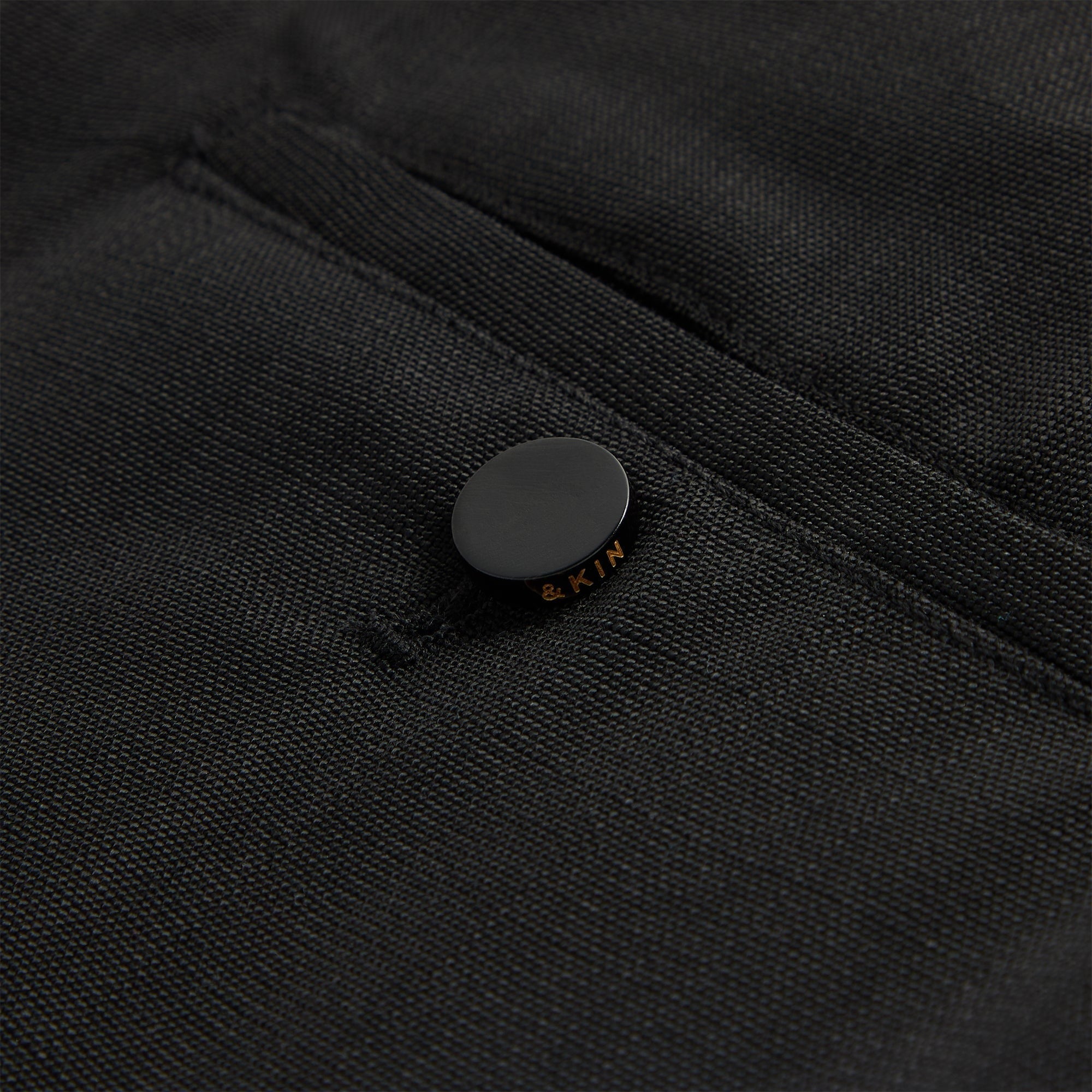 &Kin Textured Viscose Conley Cargo Short - Black
