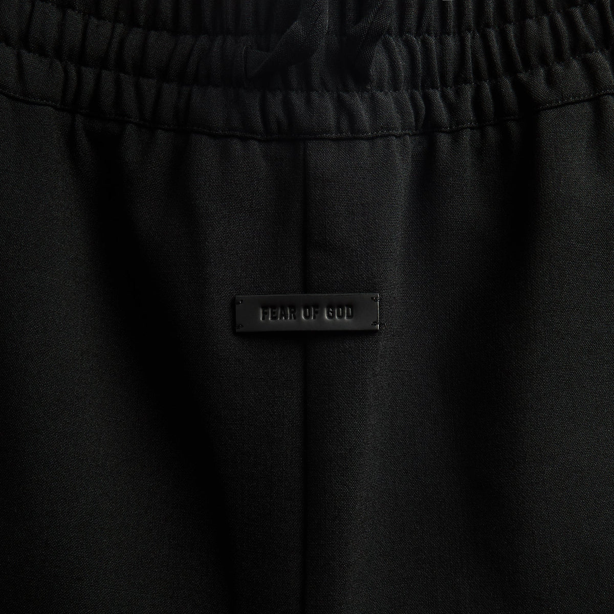 Fear of God Double Weave Wool Wide Leg Drawstring Pant - Black