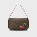WGACA Louis Vuitton x Takashi Murakami Monogram Cherry Pochette Accessories V2 Bag - Brown