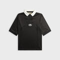 Metalwood Quarter Zip Jersey Polo - Black