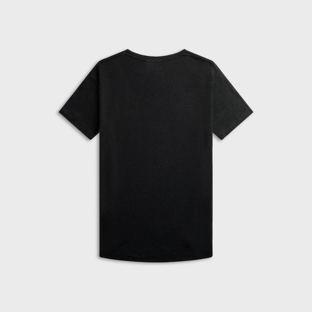 Orlebar Brown OB-T Linen Tailored Fit Crewneck Tee - Black
