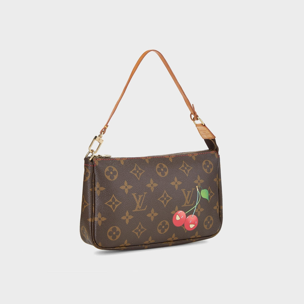 WGACA Louis Vuitton x Takashi Murakami Cherry Pochette Accessoires V2 Bag - Brown