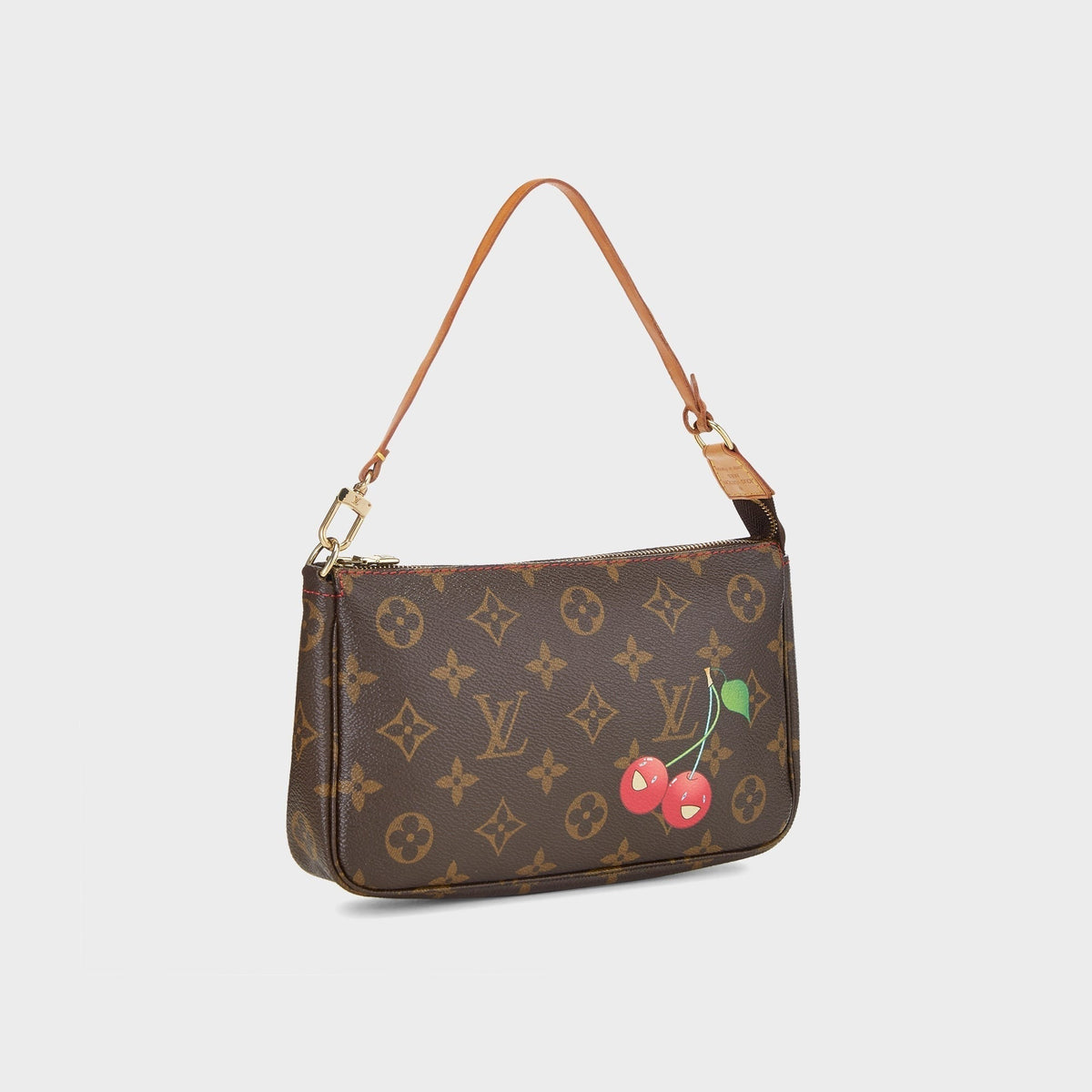 WGACA Louis Vuitton x Takashi Murakami Cherry Pochette Accessoires V2 Bag - Brown