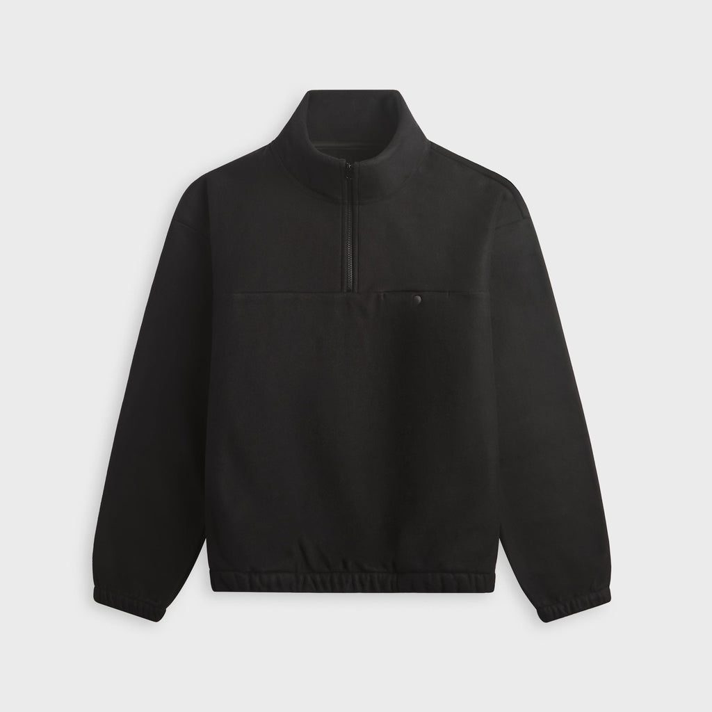 vowels Fleece Quarter Zip - Black