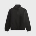 vowels Fleece Quarter Zip - Black