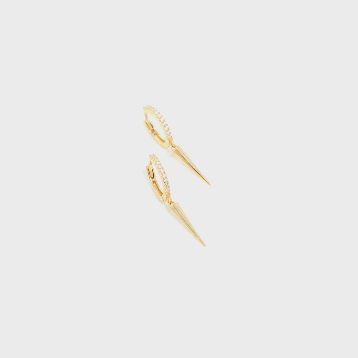 SHASHI Dagger Huggie - Yellow Gold
