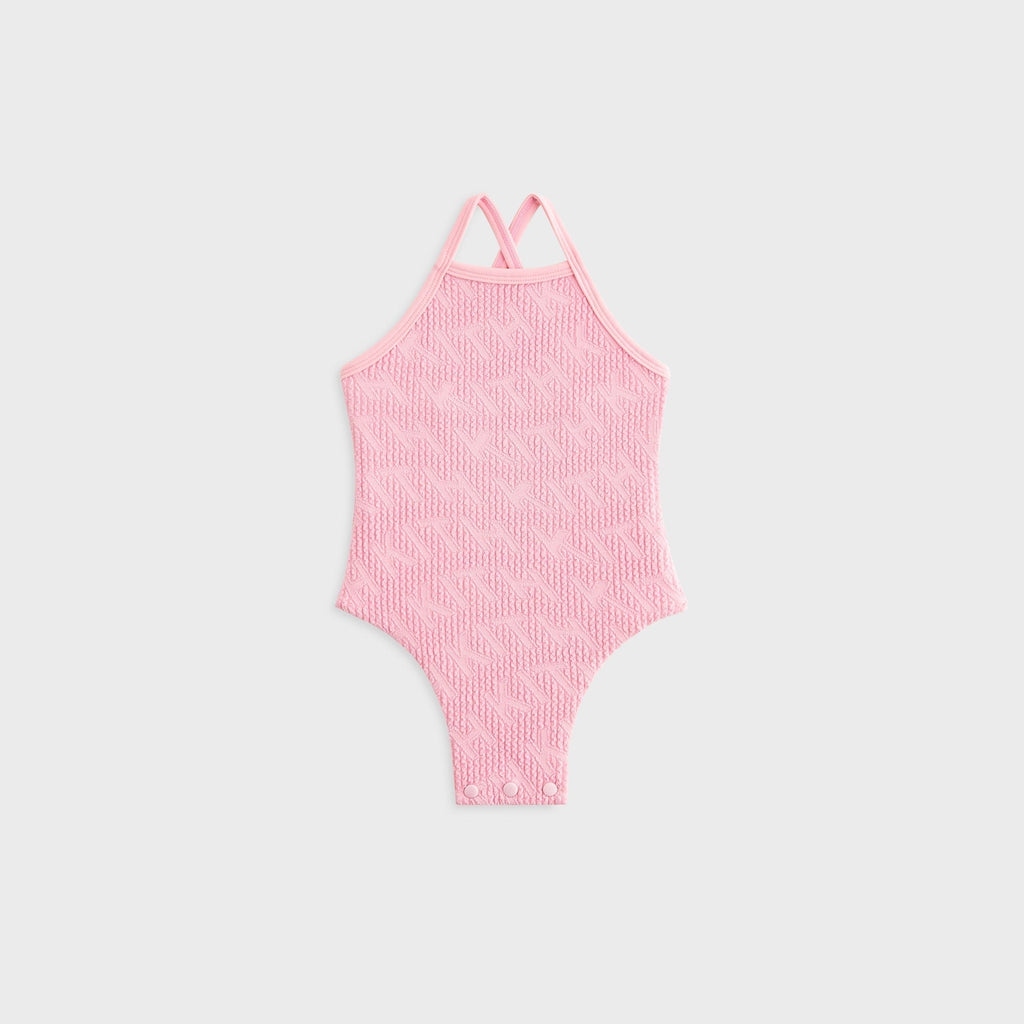 Kith Baby Textured Monogram Jodi One Piece Suit - Bubblegum