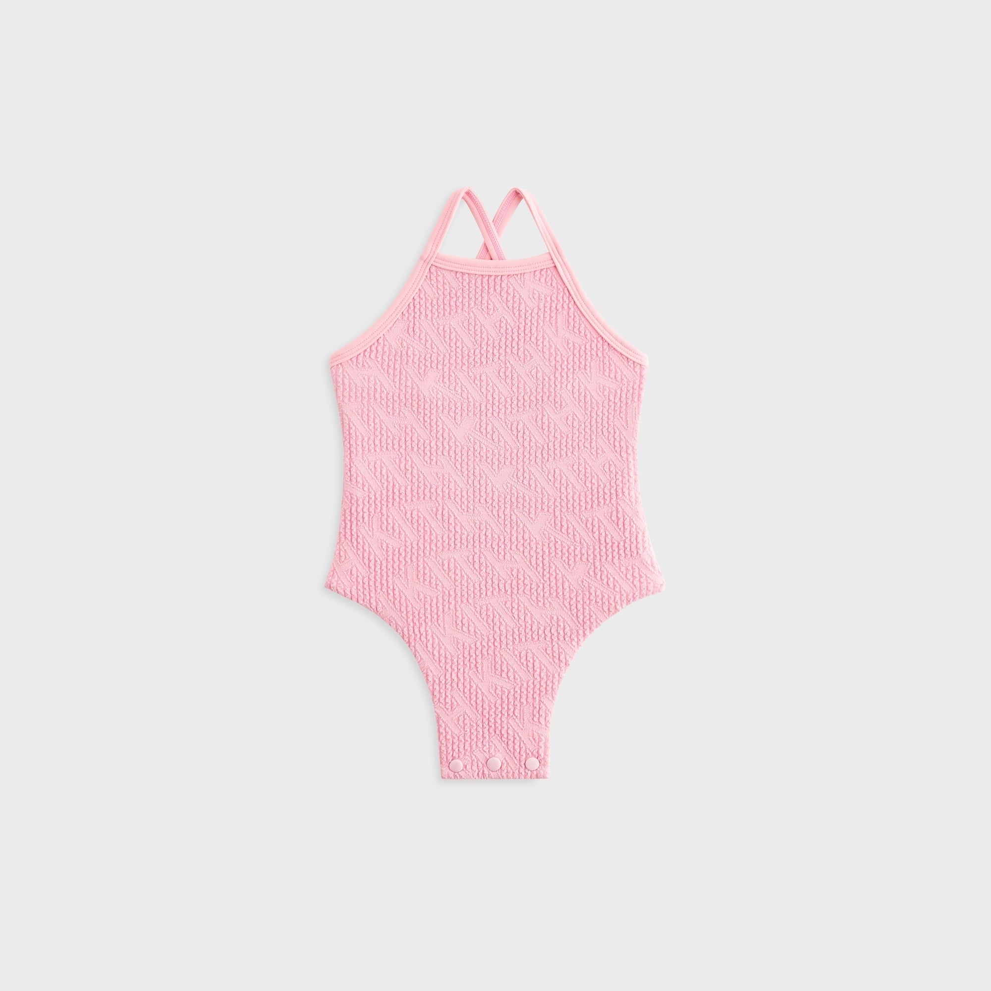 Kith Baby Textured Monogram Jodi One Piece Suit - Bubblegum