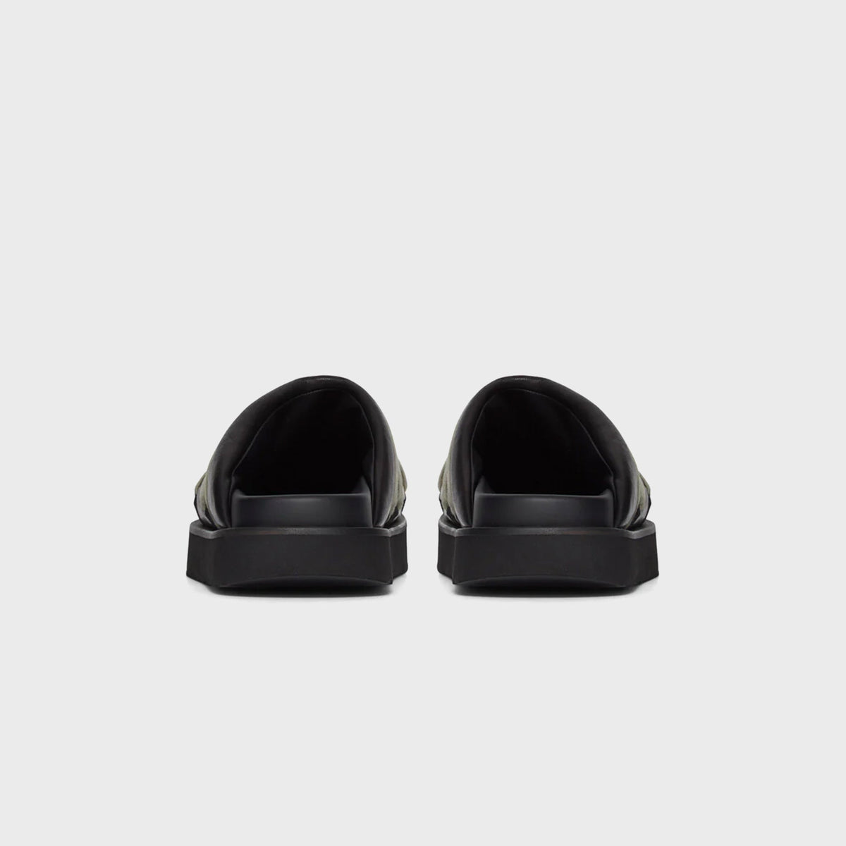 Rick Owens Temple Megalace Slides - Black / Pearl Grey