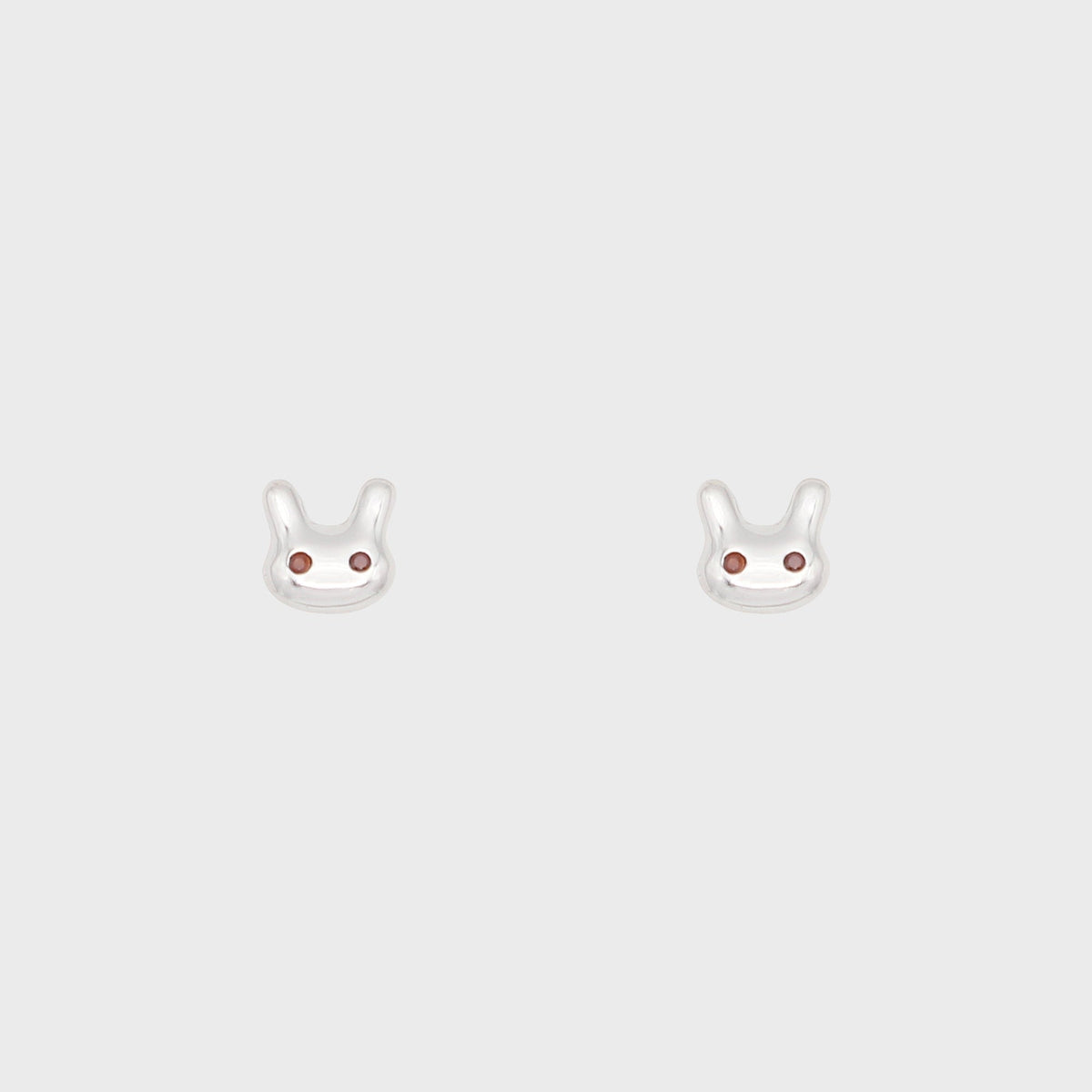 Sandy Liang Terminator Bunny Studs - Silver