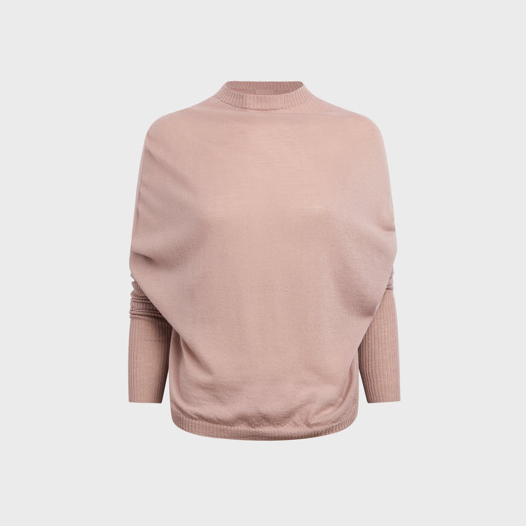 Rick Owens Long Sleeve Crater Sweater - Rose
