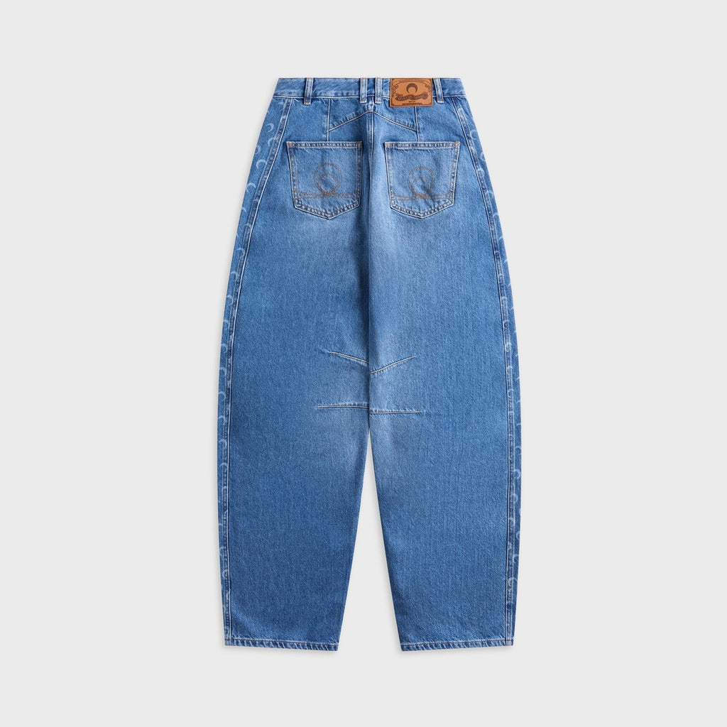 Marine Serre Baggy Jeans - Light Blue