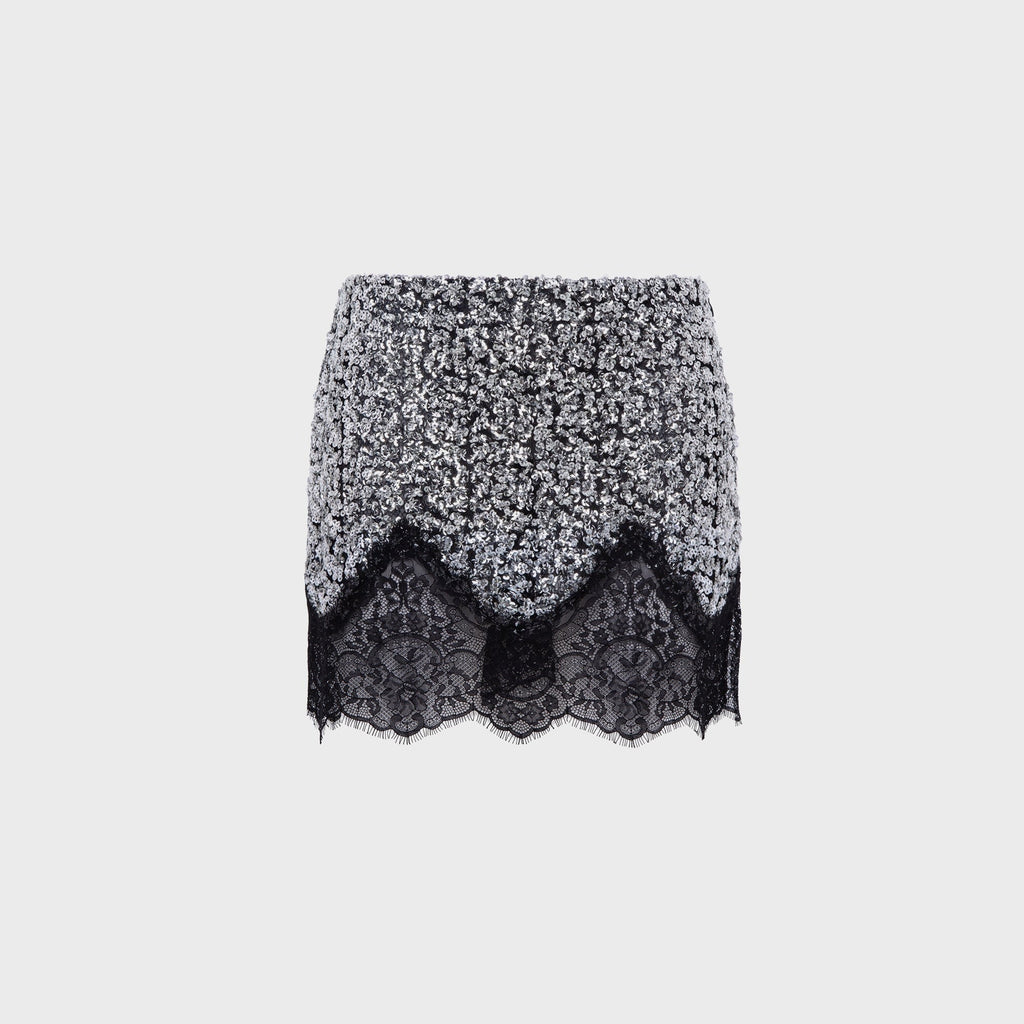 Siedres Witz Sequin Mini Skirt - Silver