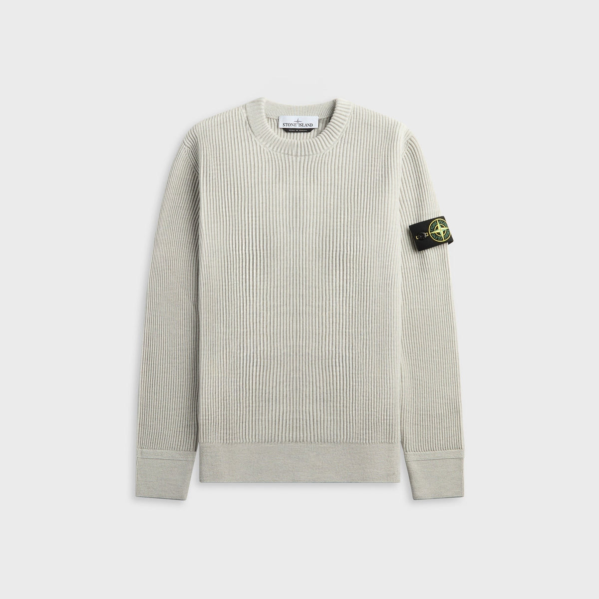 Stone Island Full Rib RWS Wool Crewneck - Sand Melange