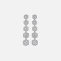 VL Cepher Lierne Long Cascading Diamond Earrings - White Gold