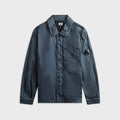 C.P. Company 50 Fili Wax Zipped Lens Overshirt - Midnight Navy